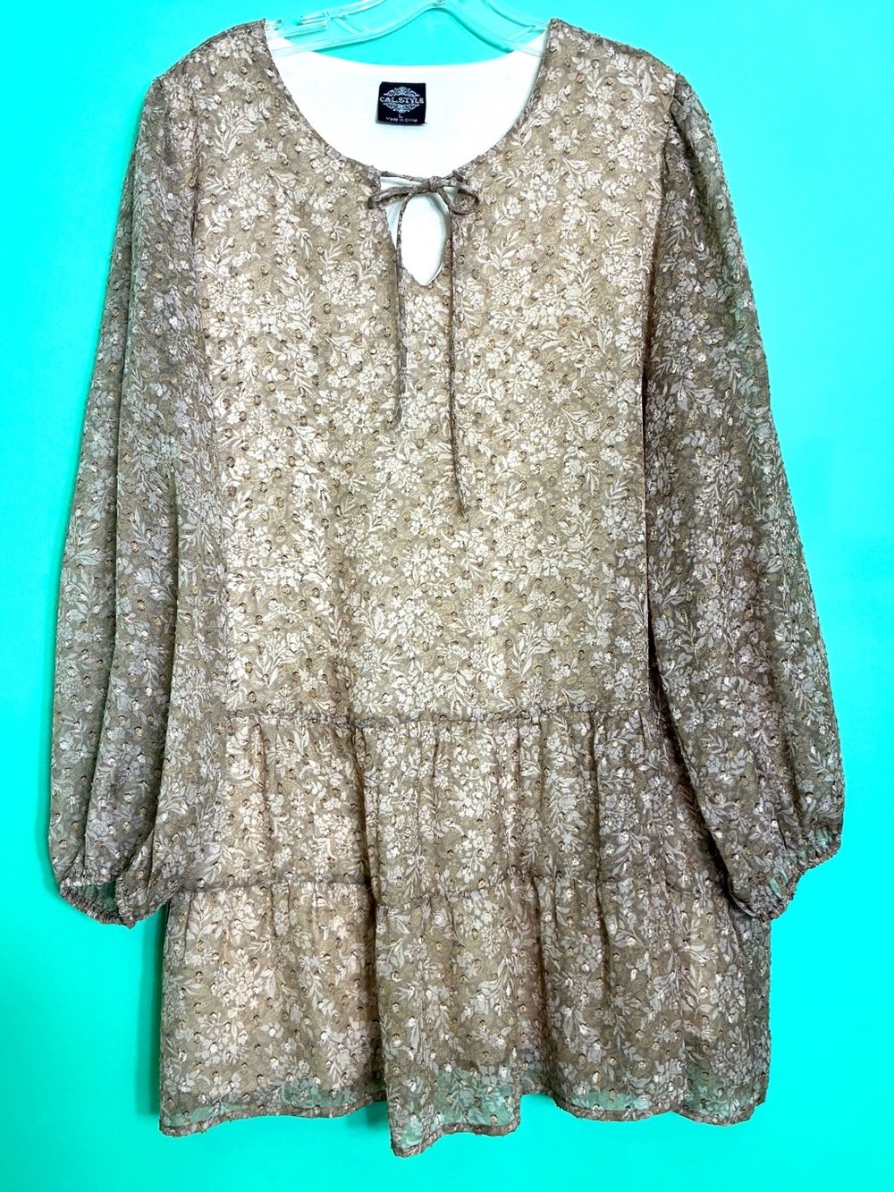 Cal Style Tunic  Tiered  Dress